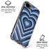 Blue Heart Pattern iPhone 16e Clear Case